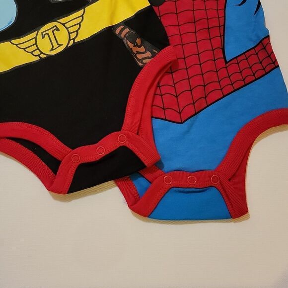 Marvel Disney Infant Onesie Bundle Lot Spiderman Thor Size 12 months - Picture 7 of 8